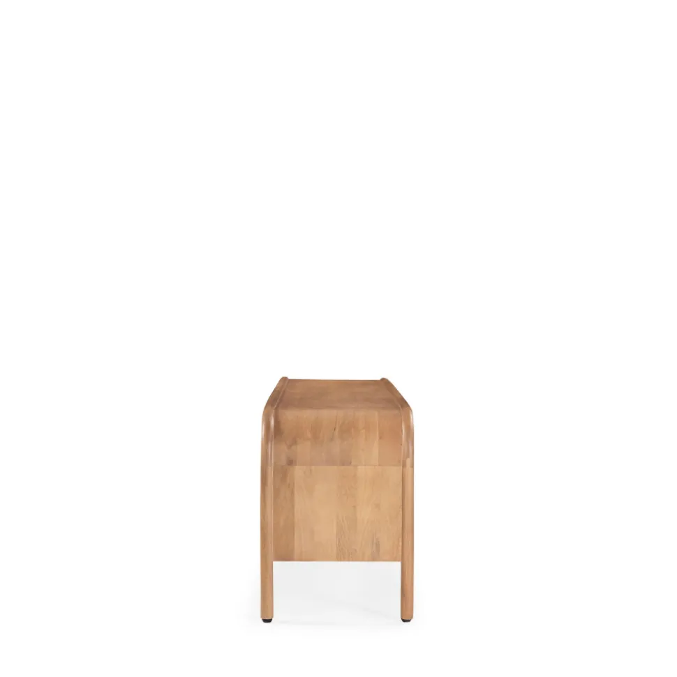 BALI Meuble TV 2 portes en bois massif L150cm