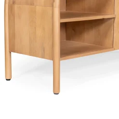 BALI Meuble TV 2 portes en bois massif L150cm