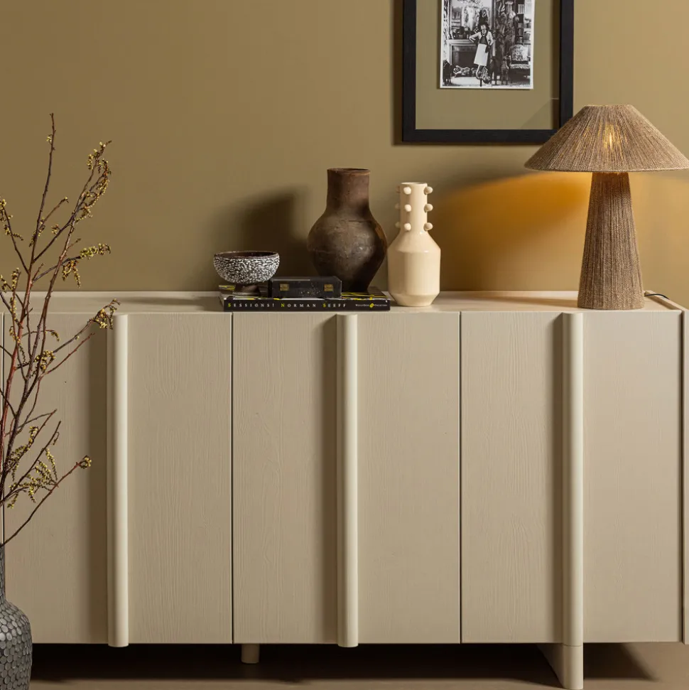 BASU Buffet 4 portes en bois L200cm