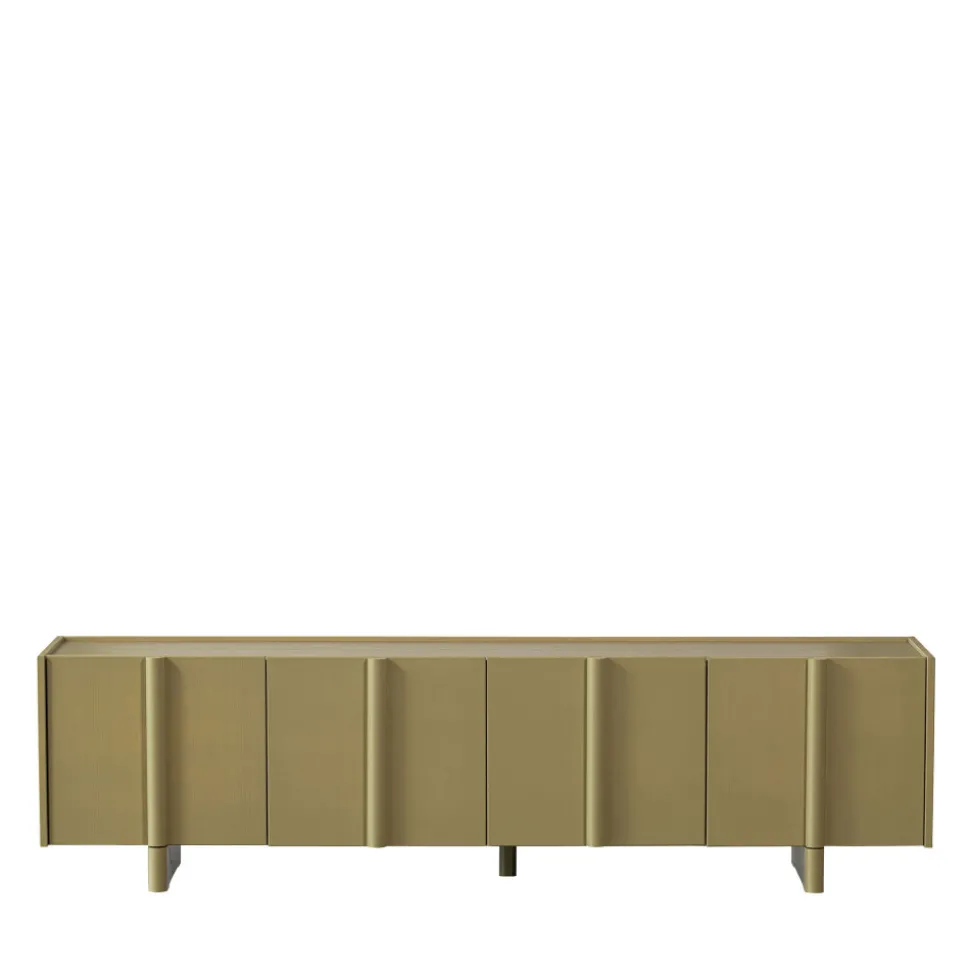 BASU Meuble TV 4 portes en bois L200cm