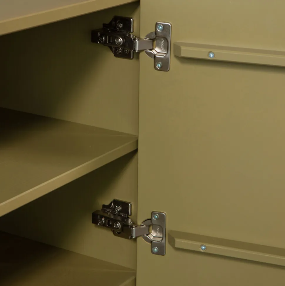 BASU Meuble TV 4 portes en bois L200cm