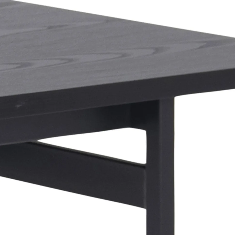 BATARA Table à manger 8 personnes en bois et métal