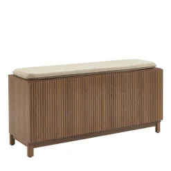 BELLY Banc d'entrée avec rangement à chaussures en bois L112cm