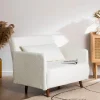 BELUSHI Fauteuil convertible en tissu bouclette