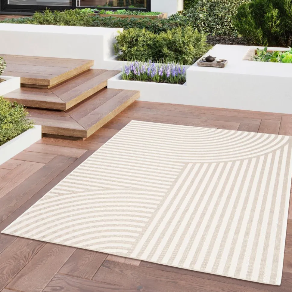 BIZANA Tapis d’extérieur à motif géométrique