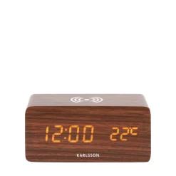 BLOCK Réveil en bois avec chargeur téléphone