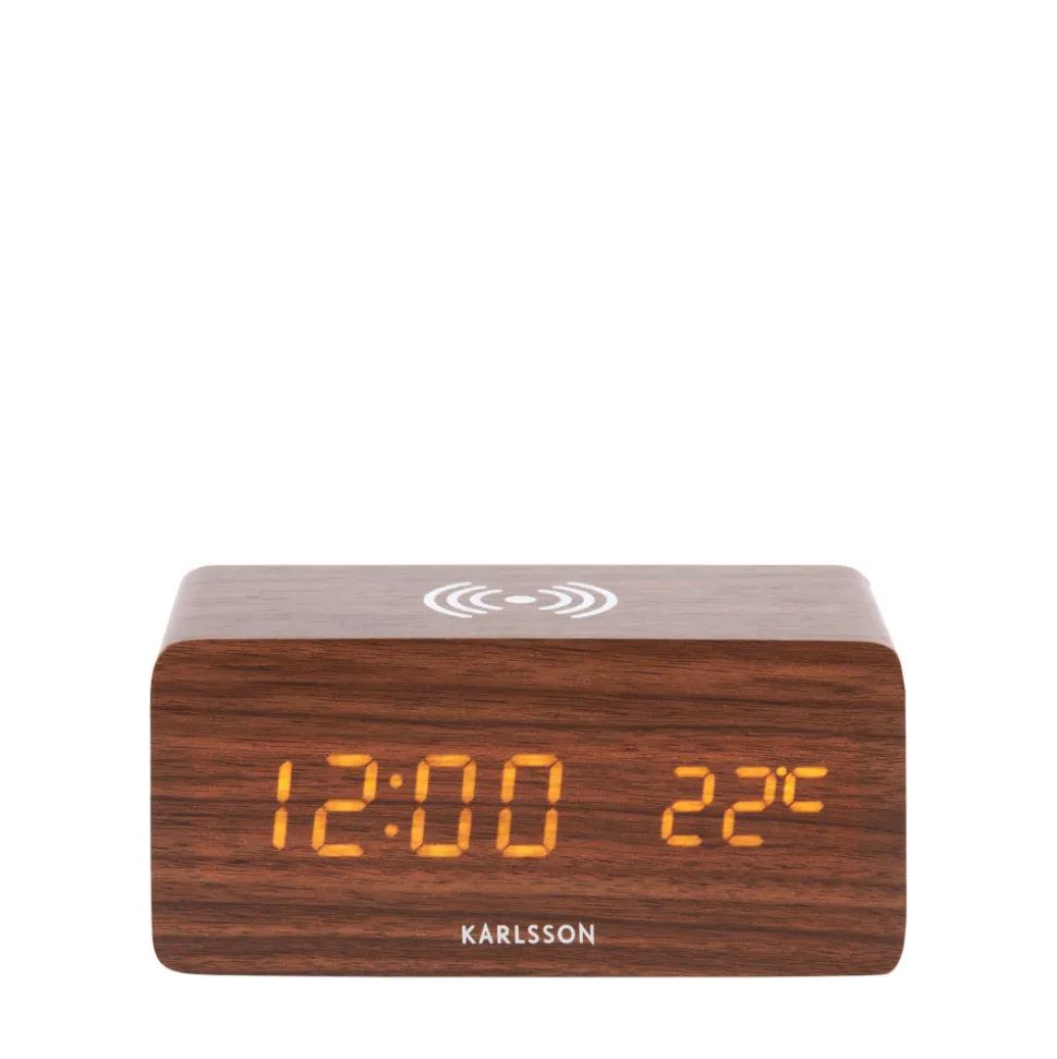BLOCK Réveil en bois avec chargeur téléphone