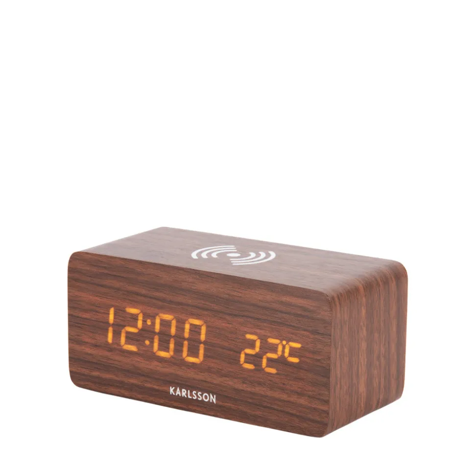 BLOCK Réveil en bois avec chargeur téléphone