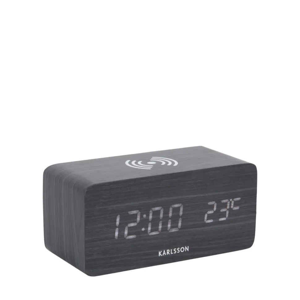 BLOCK Réveil en bois avec chargeur téléphone