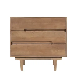 BOGOR Commode 3 tiroirs en bois massif L80cm