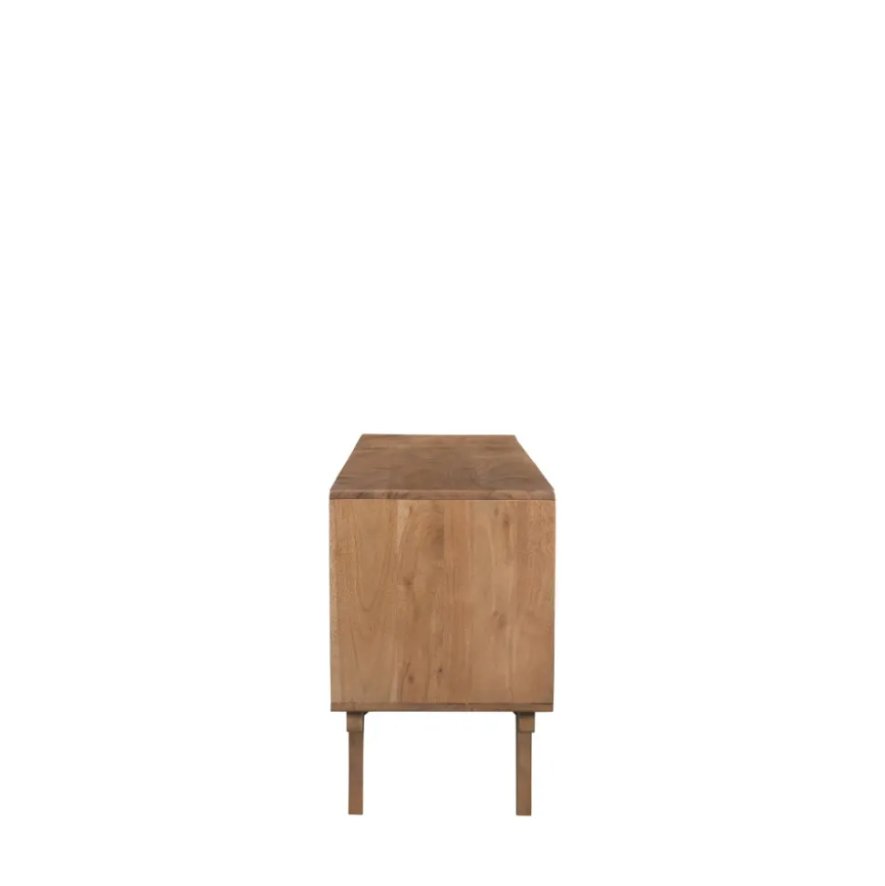 BOGOR Meuble tv 4 portes en bois massif L150cm