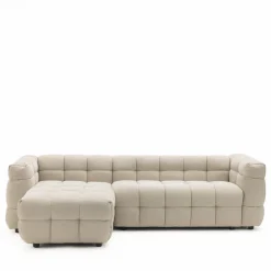 BOLLY Canapé d'angle réversible 4 places en tissu