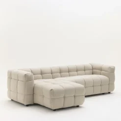BOLLY Canapé d'angle réversible 4 places en tissu