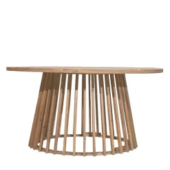 BORO Table à manger de jardin 6 personnes ronde en bois ø 150 cm