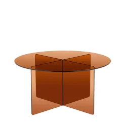 BOSTON Table basse ronde en verre ø80cm