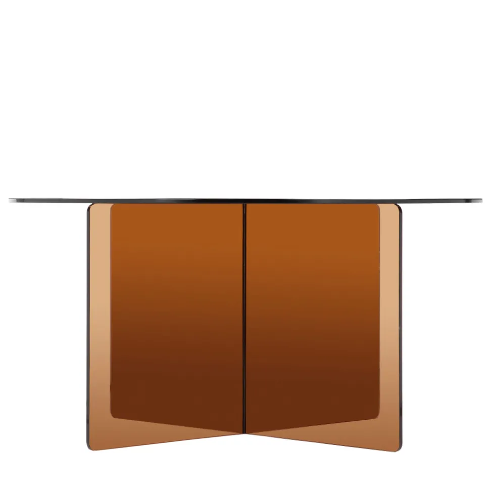 BOSTON Table basse ronde en verre ø80cm