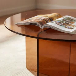 BOSTON Table basse ronde en verre ø80cm
