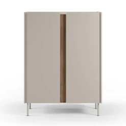 BOXY Buffet 2 portes en bois et métal H120cm