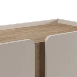 BOXY Buffet 2 portes en bois et métal H120cm