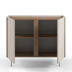 BOXY Buffet 2 portes en bois et métal L100cm