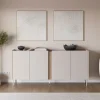 BOXY Buffet 4 portes en bois et métal L180cm