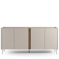 BOXY Buffet 4 portes en bois et métal L180cm