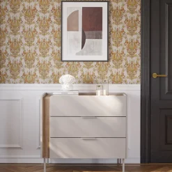 BOXY Commode 3 tiroirs en bois et métal
