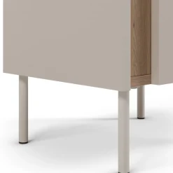 BOXY Table de chevet 1 porte en bois et métal