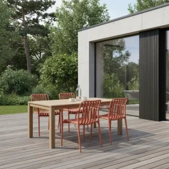 BRANO Lot de 2 fauteuils de jardin en résine