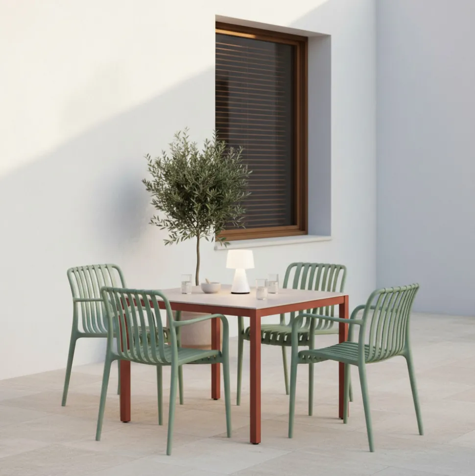BRANO Lot de 2 fauteuils de jardin en résine