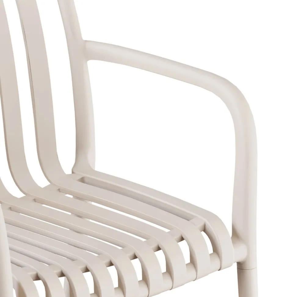 BRANO Lot de 2 fauteuils de jardin en résine