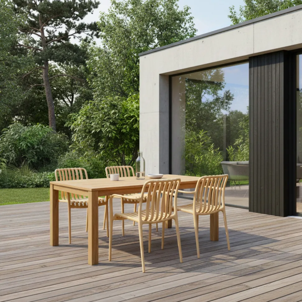 BRANO Lot de 2 fauteuils de jardin en résine