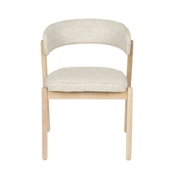 BRIGHT Lot de 2 chaises en tissu et bois
