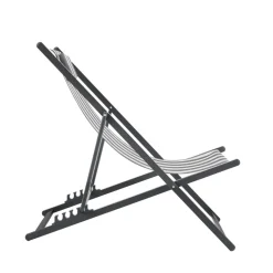 BRISA Lot de 2 chiliennes à rayures et aluminium