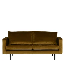 BRONCO Canapé 3 places vintage en velours