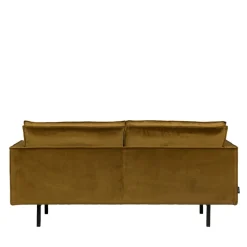 BRONCO Canapé 3 places vintage en velours