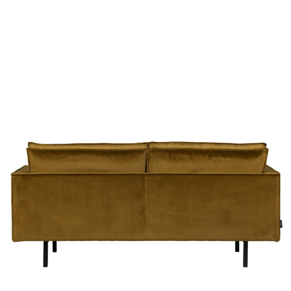 BRONCO Canapé 3 places vintage en velours