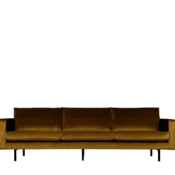 BRONCO Grand canapé 4 places vintage velours