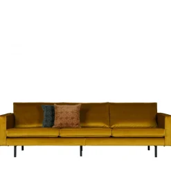 BRONCO Grand canapé 4 places vintage velours