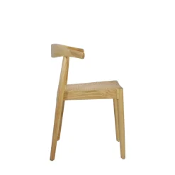 BUNGA Lot de 2 chaises en teck et cannage
