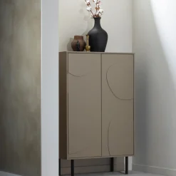 CADIZ Buffet haut 2 portes en bois H135cm