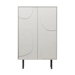 CADIZ Buffet haut 2 portes en bois H135cm
