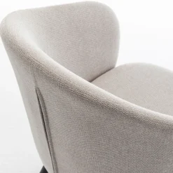 CALABRA Lot de 2 fauteuils de table en tissu et métal