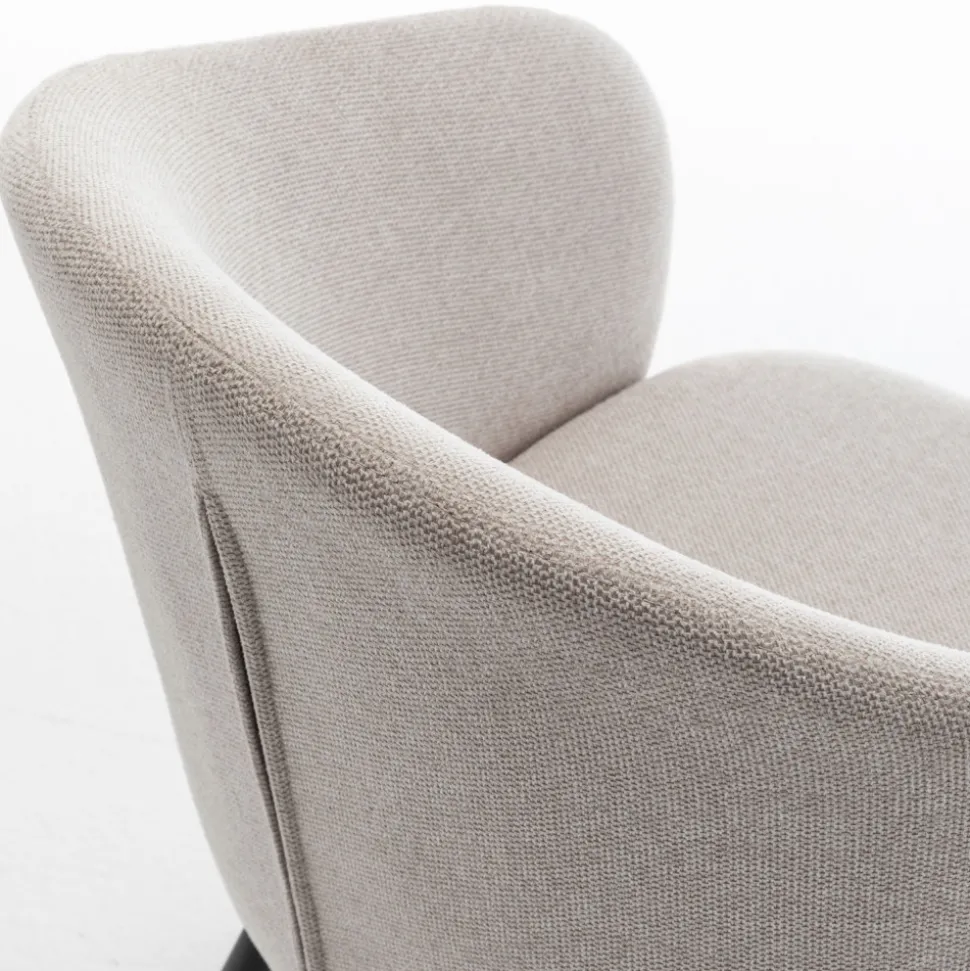 CALABRA Lot de 2 fauteuils de table en tissu et métal