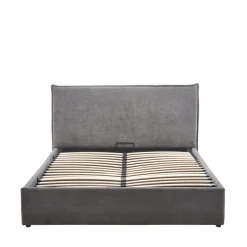 CAMA Lit coffre en velours côtelé 140x190cm