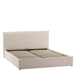 CAMA Lit coffre en velours côtelé 160x200cm