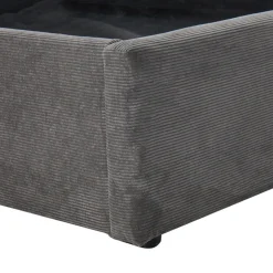 CAMA Lit coffre en velours côtelé 160x200cm