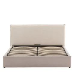 CAMA Lit coffre en velours côtelé 160x200cm