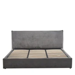 CAMA Lit coffre en velours côtelé 180x200cm