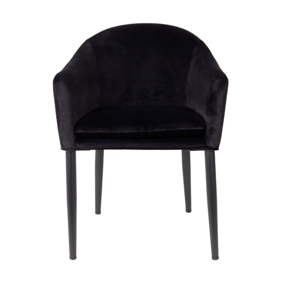 CATELYN Fauteuil de table design en velours